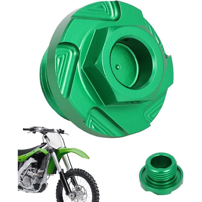 Motorcycle Oil Filler Cap Plug Replacement Plug Bolts For KX250/KX250F/KX450F/KX450/KX250X/KX450X, KLX450R, KFX450R Dirt Bike, GREEN