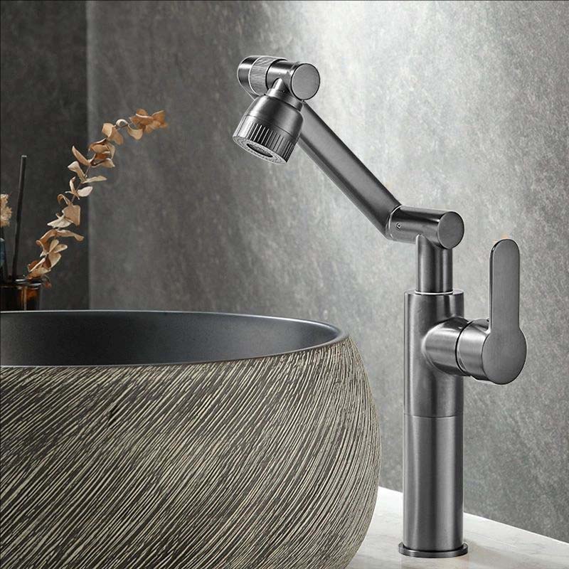 Robinet de lavabo de salle de bain en laiton antique Mélangeurs de cuisine universels Robinets Chaud Froid Ménager Modes doubles Rotatif Bidet Bras robotique