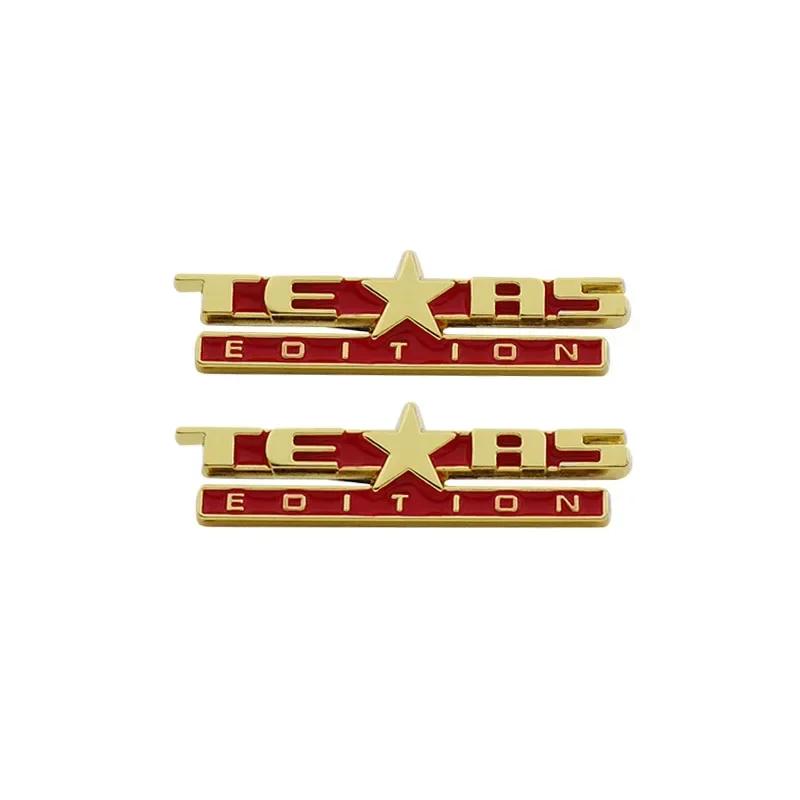 2pcs Premium Texas Edition car Engine Fender trunk Tail Decal Emblem Badge Sticker for American US SUV Off Road Car
