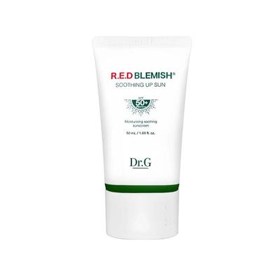 Czerwony Blemish Soothing Up Balsam do Twarzy z Filtrem SPF50+ PA++++ Ukojenie Ochrona UV 50ml