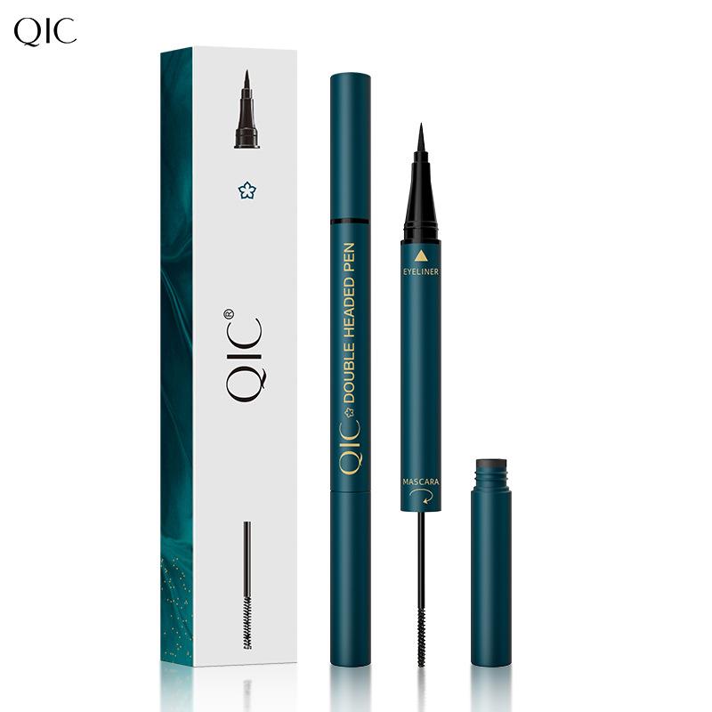 

Двуглавая тушь для ресниц + подводка для глаз Водонепроницаемая и устойчивая к поту, не легко размазывается Подводка для глаз Макияж для начинающих