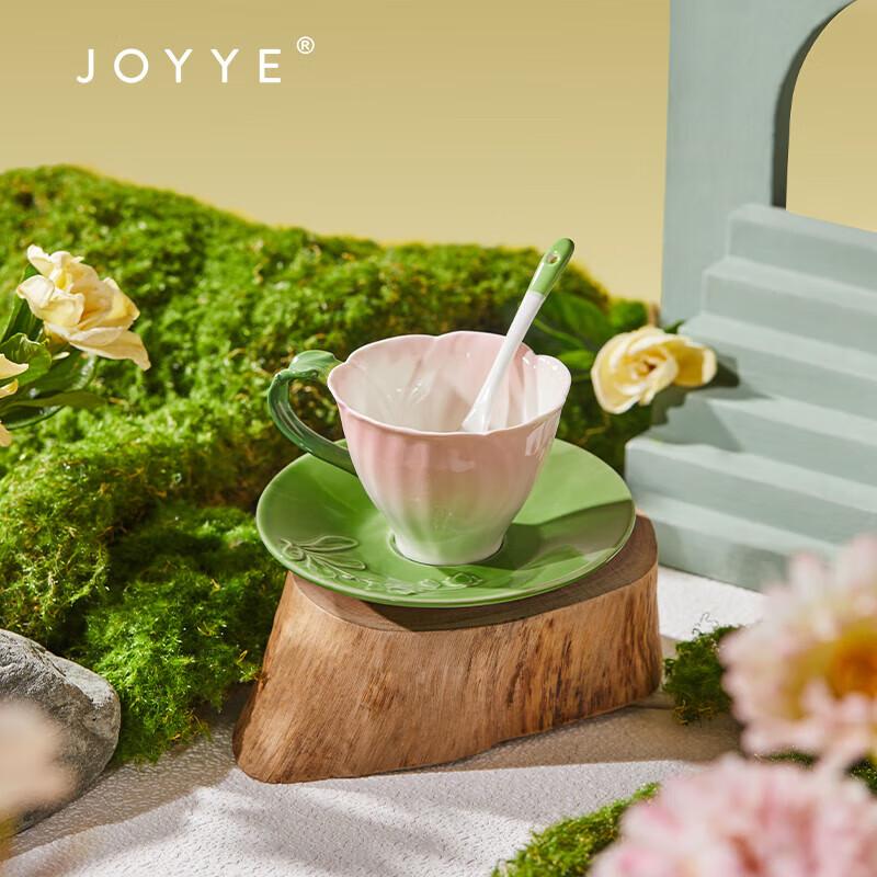 JOYYE Underglaze Ceramic Mug with Spoon and Gift Box