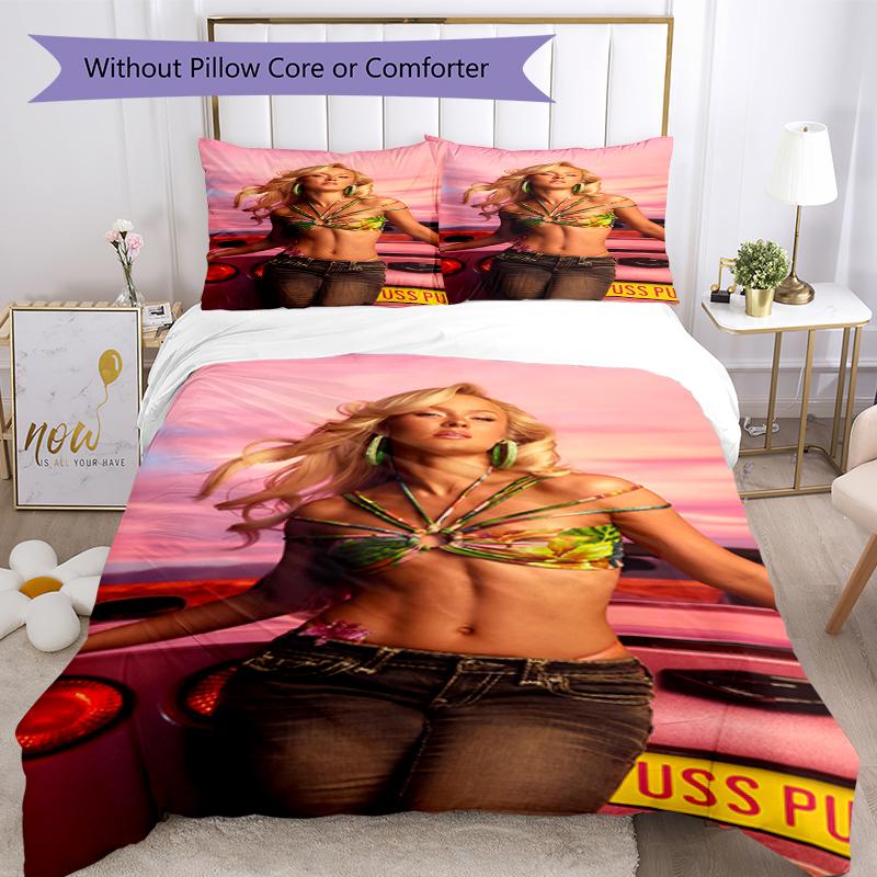 3pcs Zara Larsson Bedding Set Duvet Cover Closure Includes 1 Duvet Cover & 2 Pillowcases, Soft and Comfortable for All Seasons.