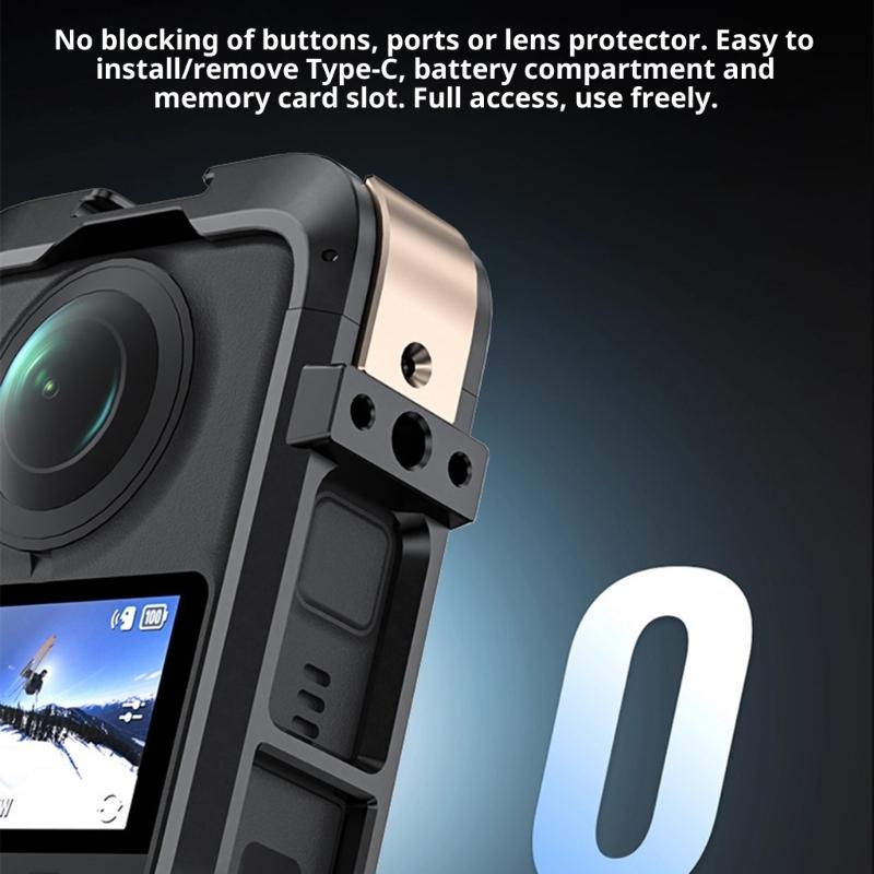 Aluminum Alloy Magnetic Protective Frame For OSMO360 Camera Cold Shoe Slot Quick Release Base enhances Heat Dissipation
