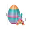 Kids  Childrens 4pcs Cute 3D Printed Rabbit Egg Playset with Mini Bunny Surprise Egg for Easter Party Favors Birthdays Gift Presents Goodies Filler