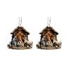  2pcs Quality Wall Art Nativity Scene Pendant For Sophisticated Space Styling