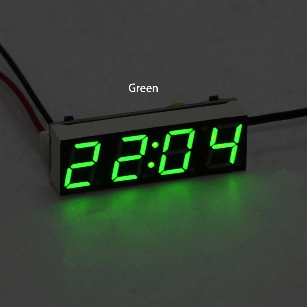 1PC Mini Digital Car 3in1 Car Electric Clock Portable Digital Timer Practical Durable LED Display Auto Replacement Parts