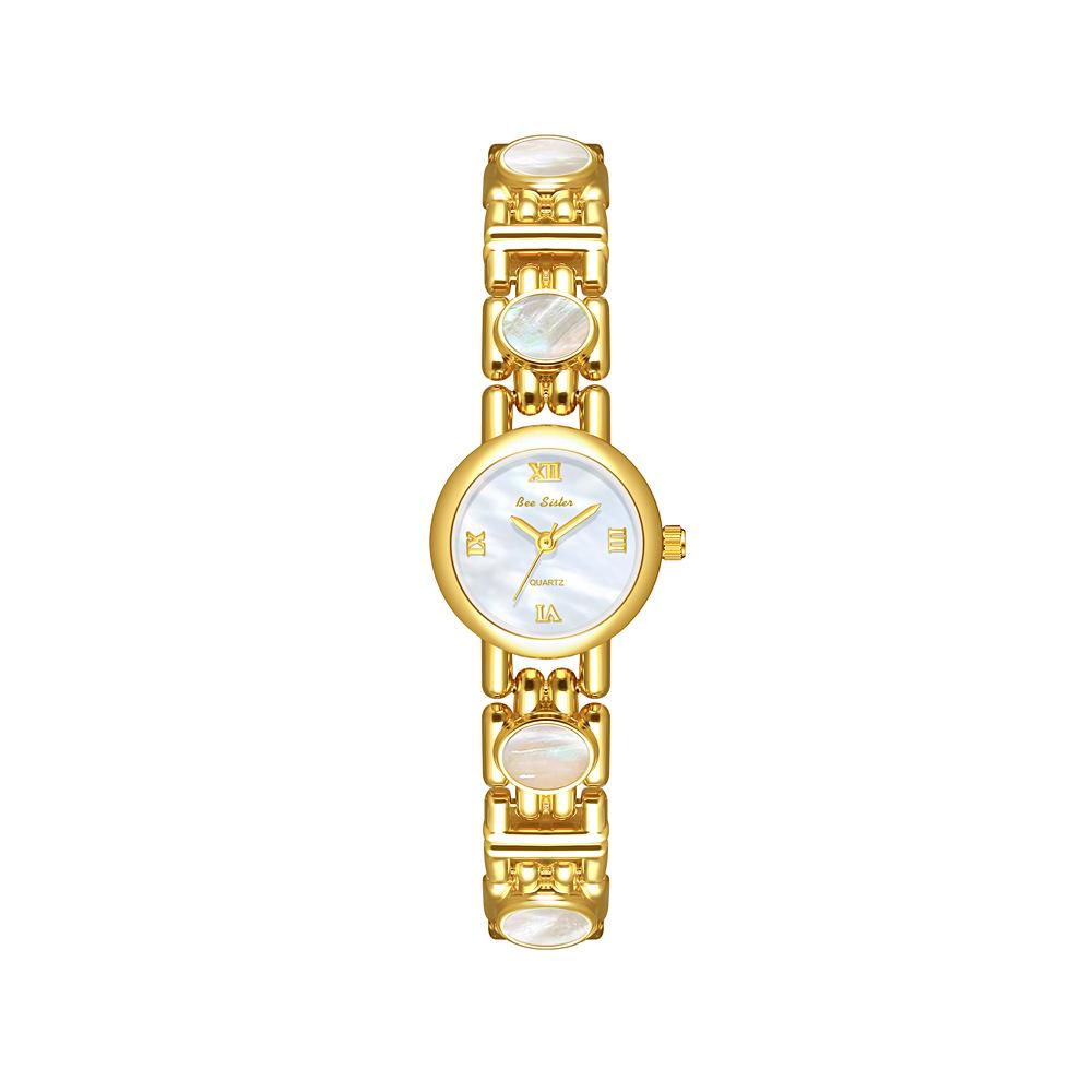 Light Luxury Women's Watches Aurora Natural Shell High Quality Bracelet Quartz Wristwatch Roman Numerals Round Dial Woman Watch