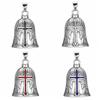 Retro Motorcycle Guardian Bell 3D Design Evil Spirit Trap Bell Vintage Cross Pendant Bell  Men