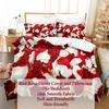 Red Rose Queen Size Duvet Cover 220X240 Bedding Set 3Pcs/2Pcs With Pillowcase Flower Quilt Cover For Double Bed Single Beds