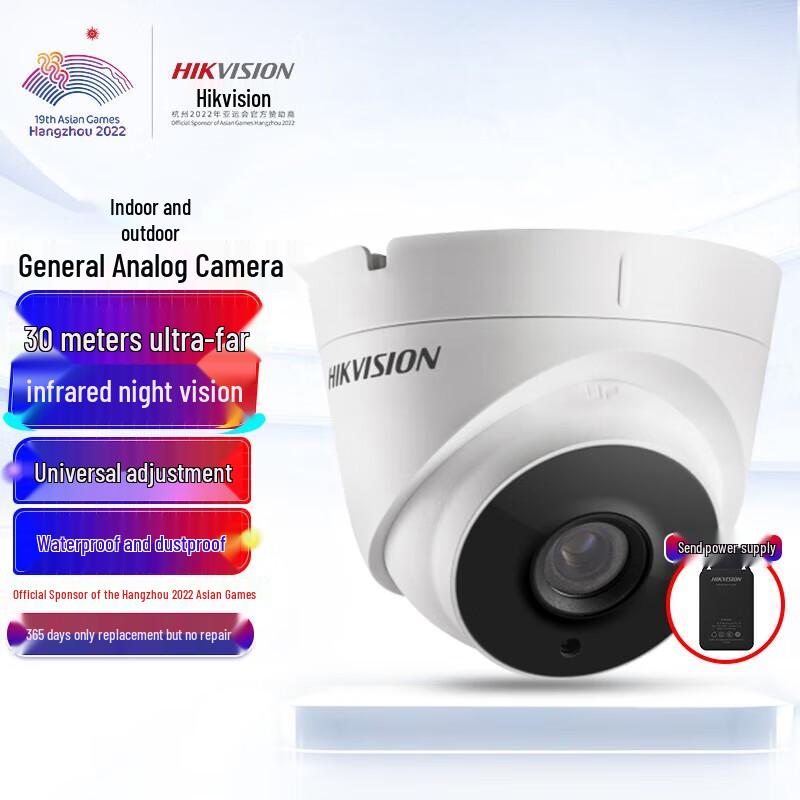 

Hikvision 1MP HD Analog Surveillance Camera CN plug (adapter included)