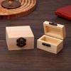 Unfinished Log Color Wooden Watch Box DIY Pine Wood Treasure Chest With Locking Clasp Hinged Lid Jewelry Storage Box