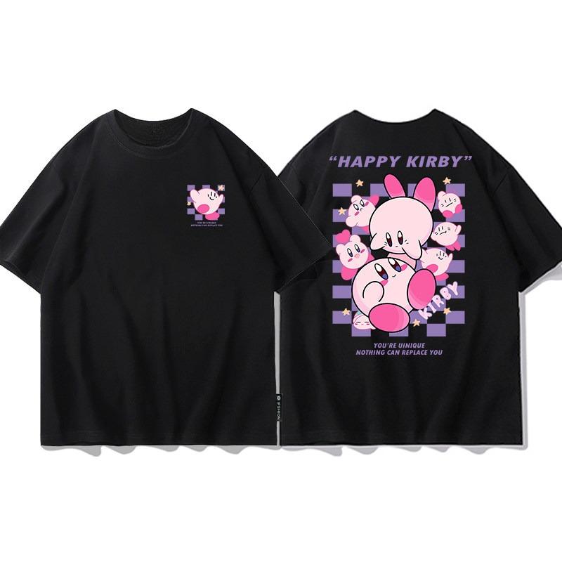 Cartoon Kirby Short-sleeved T-shirt for Men Summer Anime-style Pure Cotton T-shirt Japanese Style