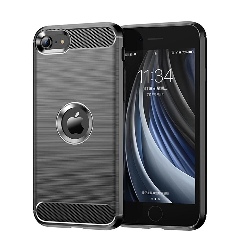 

Чехол для iPhone SE 2020 Чехол-бампер для iPhone SE 2020 Противоударный силиконовый защитный чехол для телефона из ТПУ Черный чехол для iPhone SE 2020 For iPhone SE 2020 чёрный