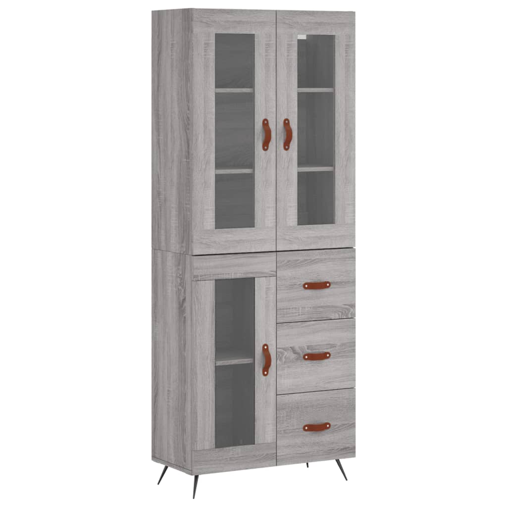 Highboard Gray Sonoma 69.5 x 34 x 180 cm Particleboard