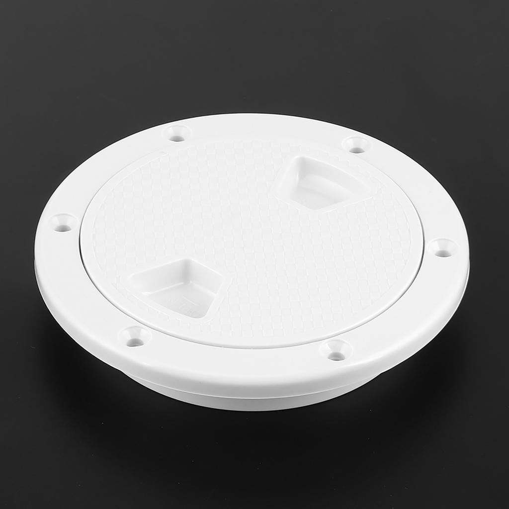 143mm Deck Plate 4inch ABS Deck Plate Round White Anti-UV Corrosion Resistant Screw Out Boat Inspection Hatch Cover