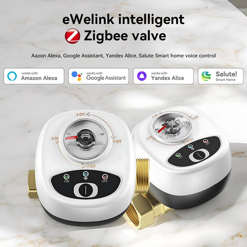 EWeLink ZigBee Watervalve Automatic Switch Intelligent Ballvalve IP65 Waterproof Rating Wireless