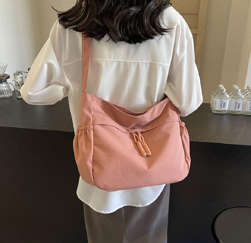 Casual Nylon Fabric Hobos Crossbody Bags Zipper Women's Bags Fashion Large Capacity Solid Color Versatile Shoulder Totes Handbag