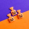 10Pcs Halloween Resin Flat Accessories Bat Back Cute Ghost Burst Skull Witch Mini Eyeball Ornament Mixed