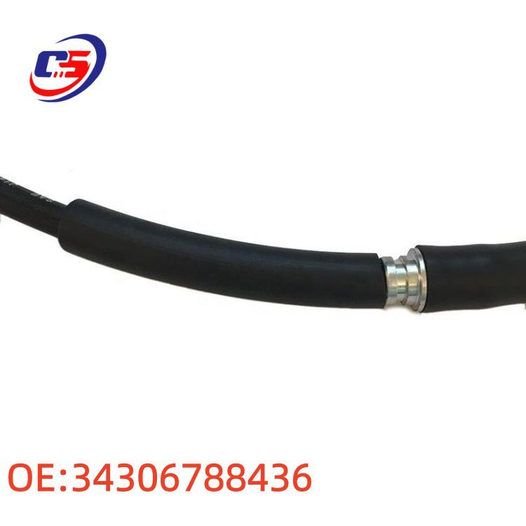 BMW Front Brake Hose Assembly: Compatible with Part Numbers 34306778260, 34306853743, 34306788436.