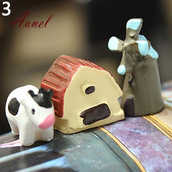 Smart 3Pcs Dollhouse Craft Micro Landscape DIY Flower Pot Miniature Decor