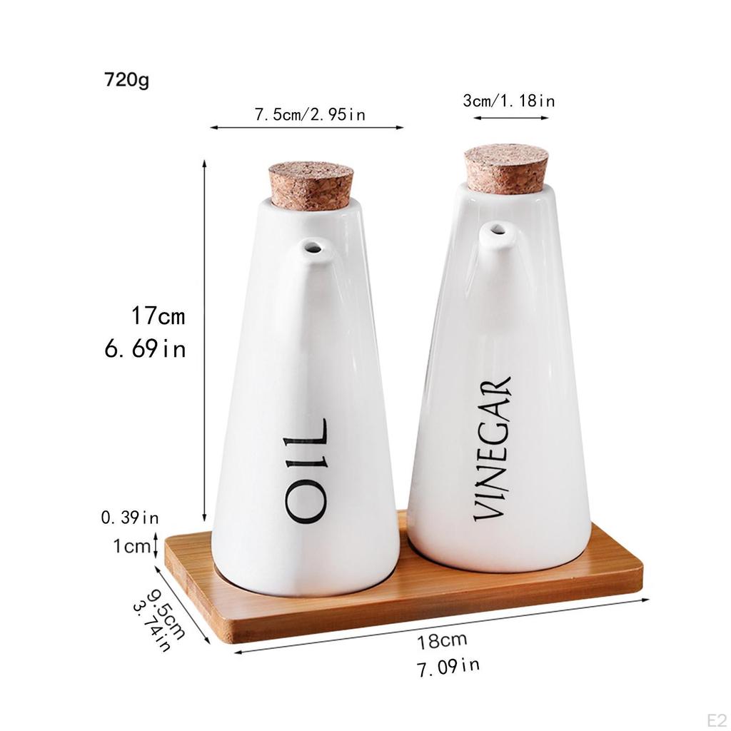 Ceramics Dispenser Bottle Set Olive Oil Container Home Use Modern Leakproof Premium for Cooking