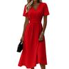 Ladies' Gradient Casual Fashion Short Sleeved V-neck Dress