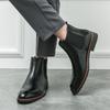 Fashion Men British Retro Chelsea Boots Black Brown One Legged Casual Business Dress Boots Elegant Denim Boots Handcrafted Men Boots