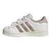 adidas Originals Superstar Comfortable Fashion Slip Resistant Durable Low Top Kids Skate Shoes Kids Sneaker White Khaki IH3499