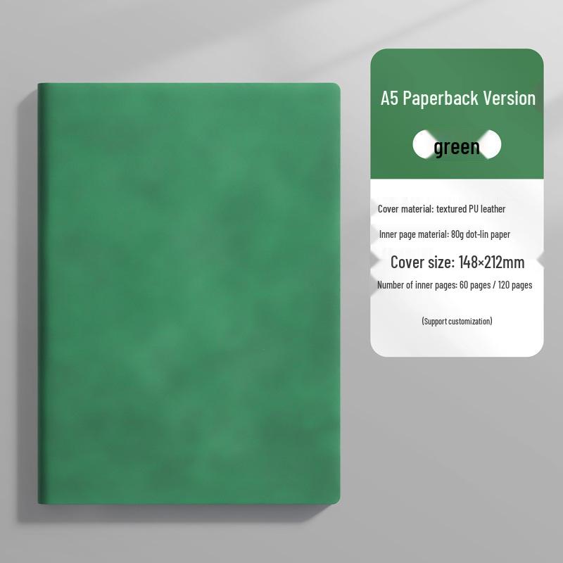 Custom Logo A5 Soft Leather Notebook - Business Meeting Diary with Buckle Cover for Adults