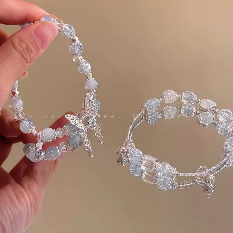 Handmade Starry Sky Butterfly Beaded Bracelet Sweet Fashion Jewelry For Women