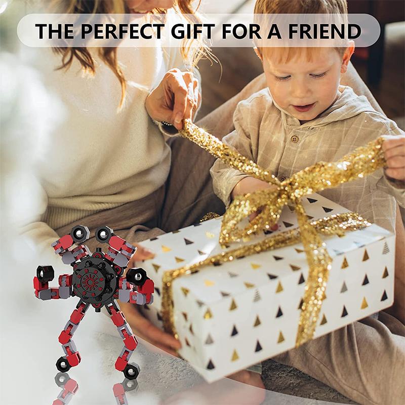 Trottola da Dito Giocattolo Catena Giocattolo Robot Robot Deformabile Fai da Te Robot Deformato Meccanico Spirale Twist Dito Decompressione Dito Bambini Adulti Pasqua