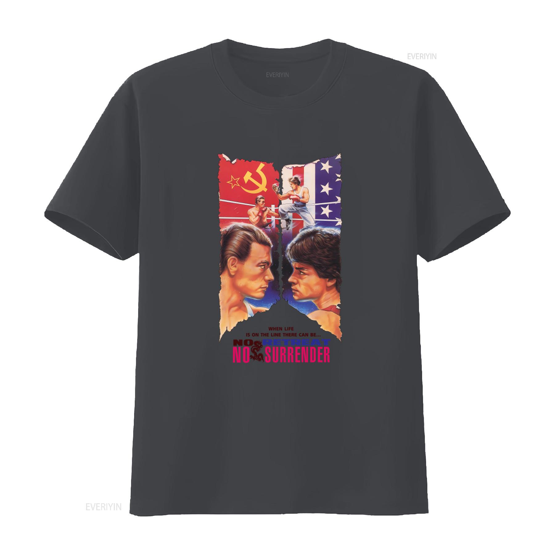 

Cult Movie Karate Tiger No Retreat Surrender T Shirt for Men with Bold Print vintage Washed Breathable Stretched Stylish 4XL