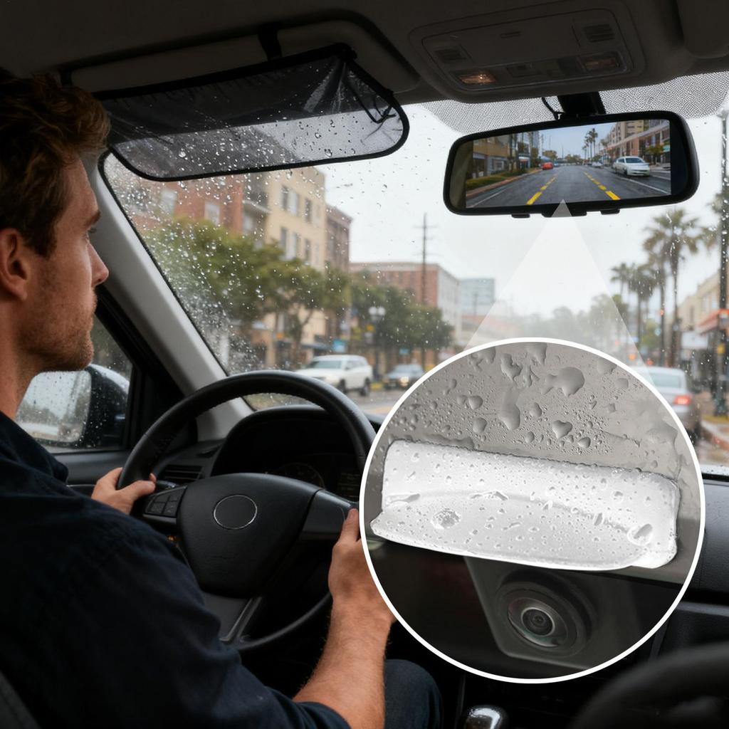 Rear View Backup Camera Cover Anti-Rain Silicone Eyebrow Protector Car Rear View Camera Rain Guard For Vehicle Outdoor Dust