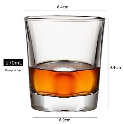 Tempered Octagonal Glass Fingerprint Cup (6-Pack)