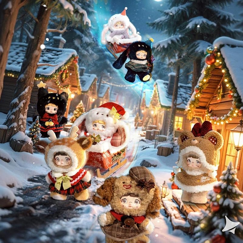 TOP TOY x Nommi "Magical Christmas Night" Series Plush Pendant [1 Piece] Gachapon Blind Box Figure Plastic Model Premium Soft Vinyl Toy Birthday Gift