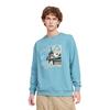 Fila Solid Color Printed Fashion Casual Knit Set Sweatshirt Unisex Sweatshirt Light-Blue F11M338202FBU