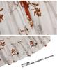 Women's Plus Size Cotton Silk Spaghetti Strap Floral Ruffled Nightgown with Adjustable Straps