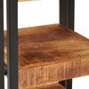Nightstand Set of 2 Brown & Black Solid Mango Wood