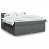 VidaXL Slatted Bed Base with Mattress Dark Grey 180x200cm Fabric 3286767