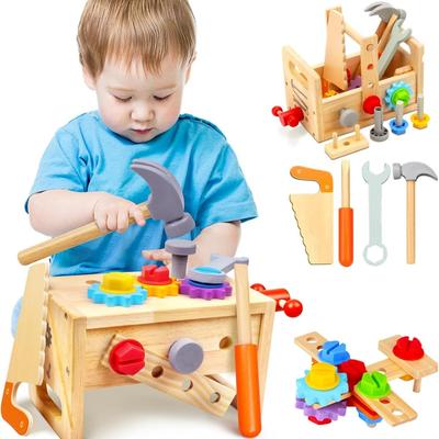 SUITSMILE Carpenter Toy Tool Set with Storage Montessori STEM Screw Birthday Educational Toy for Ages Christmas Gift Box, Toy, Toy, Toy, 3-Year-Old