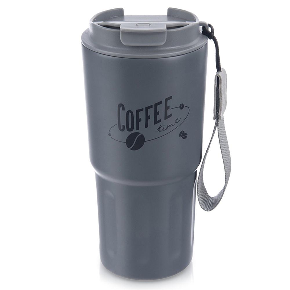 Kubek Termiczny Stalowy Szczelny na Napoje Ciepłe Zimne Samochodowy 590 ml