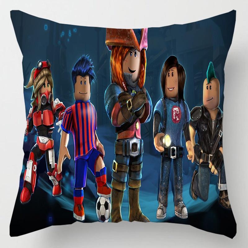 Roblox Game Cushion Cover Square Pillow Protector Decorate Back Support Mat Case