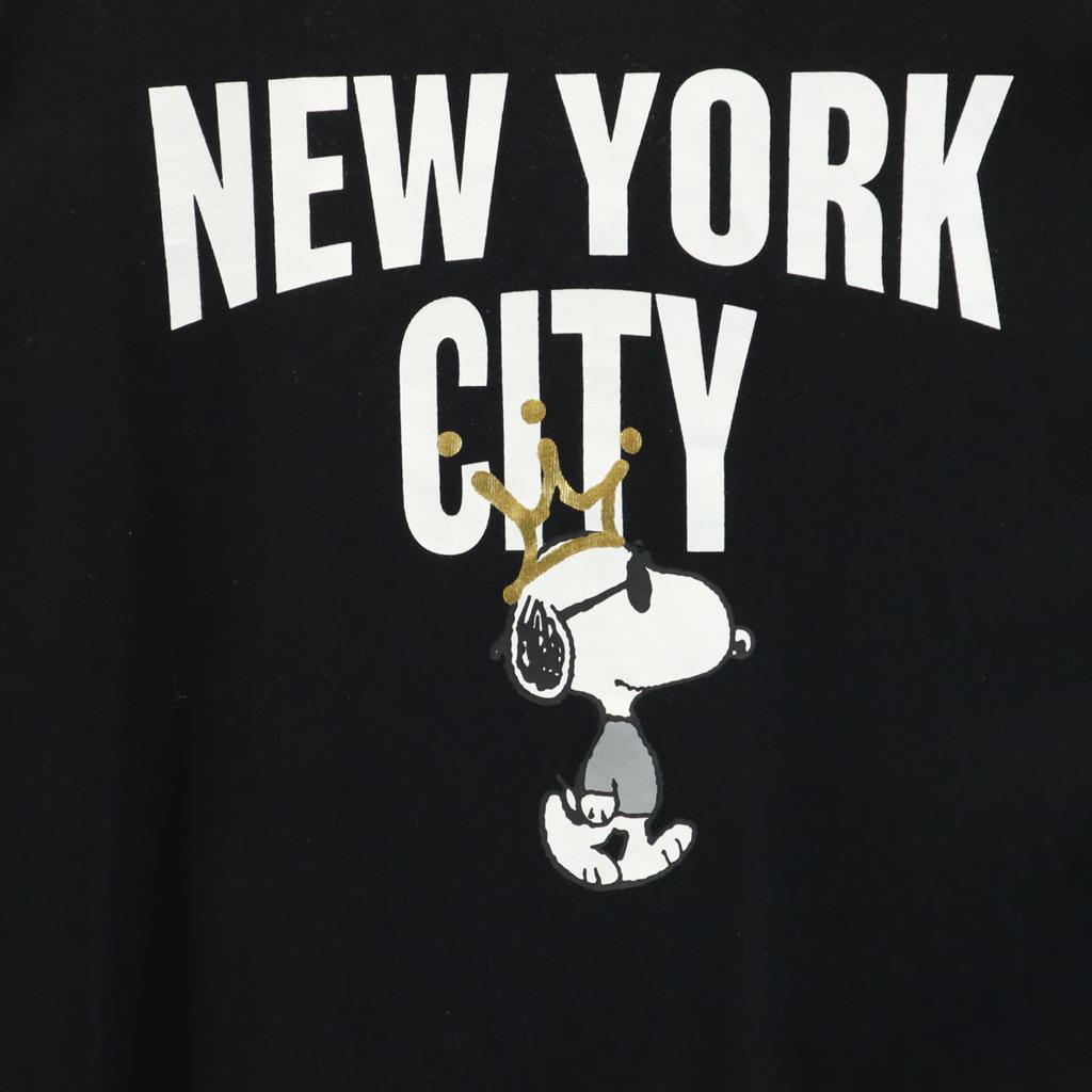 New Era Short Sleeve Snoopy T-shirt XL Black PEANUTS Men's Used