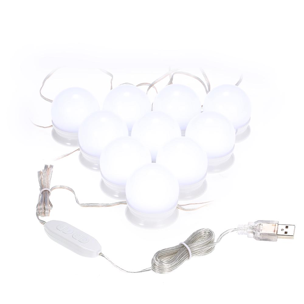 Make Up Mirror Lights LED Vanity Mirror Bulb Dimmable Lamp 10Pcs US Plug