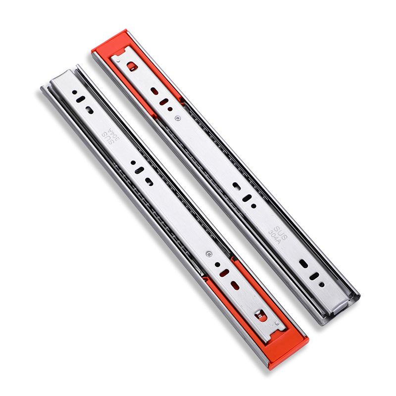 45mm Wide Thickened Stainless Steel Hydraulic Soft-Close Drawer Slide