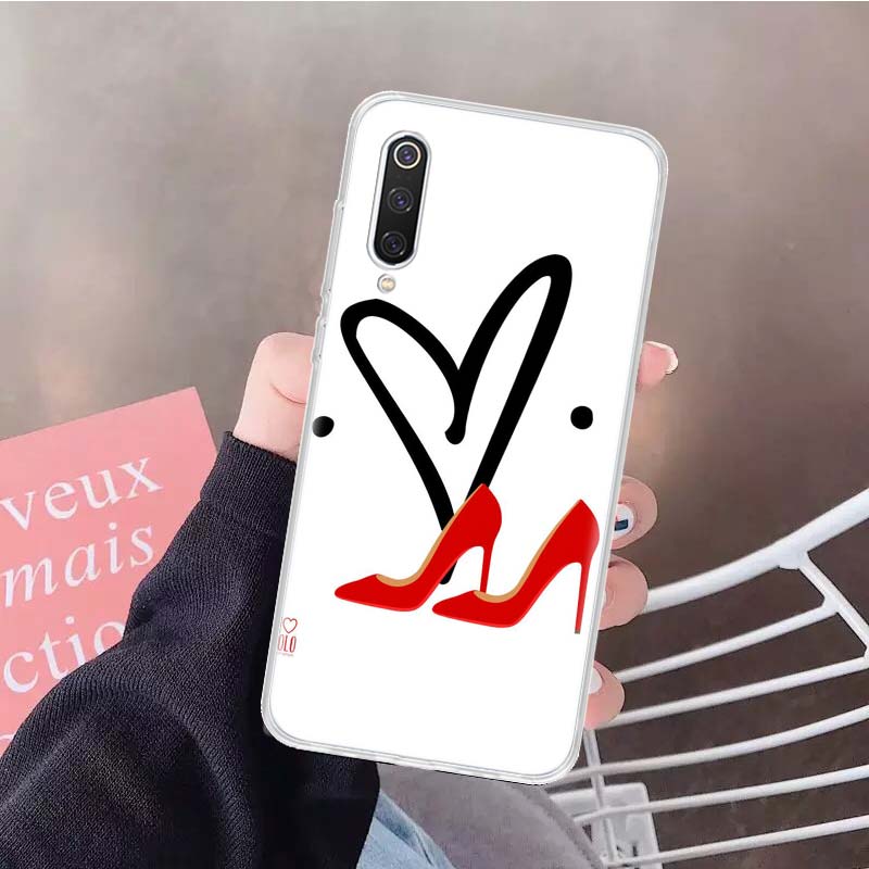 Red High Heel Shoes Soft Phone Case For Xiaomi Redmi Note 15 14 14S 13 12 Pro Plus 12S 11 11S 11E 10 10S 11T 5G Fundas Coque Red