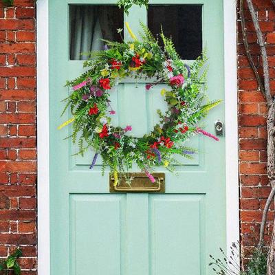 Artificial Flower Floral Garland Front Door Hanging Spring for Outdoor Festival Party