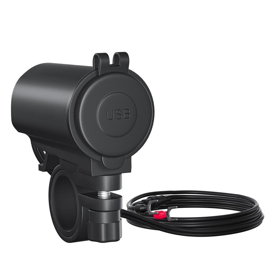 Motorcycle Dual USB Charger Waterproof Cell 4.2A Quick Charger Autocycle USB Socket With Voltmeter Accessories Dual Aperture