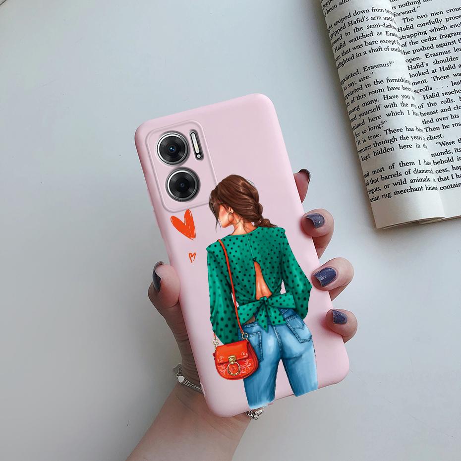 Case For Xiaomi Redmi 10 5G Case Silicone Soft Cute Pretty Girls Cover Funda For Xiaomi Redmi 10 5G 22041219G 22041219NY Bumper